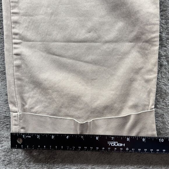 Old Navy Women Pants Chino Khaki Wide Leg Cuffed Y2K Vintage Stretch Sz 16 C108 - Picture 7 of 10